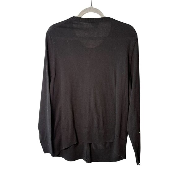 Torrid Womens Black Button-Front Cardigan Sweater Size 1 Lightweight Long Sleeve - Picture 4 of 4